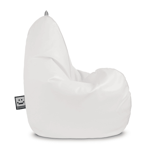 Puff Pear Relax Leatherette estofados brancos internos XL HAPPERS