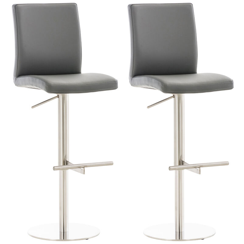 Set de 2 taburetes cadiz en simil cuero 40x49x93 cm