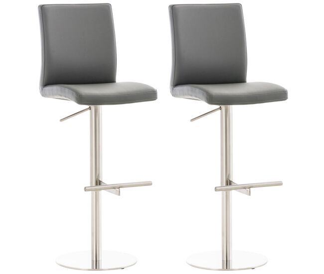 Set de 2 taburetes cadiz en simil cuero 40x49x93 cm