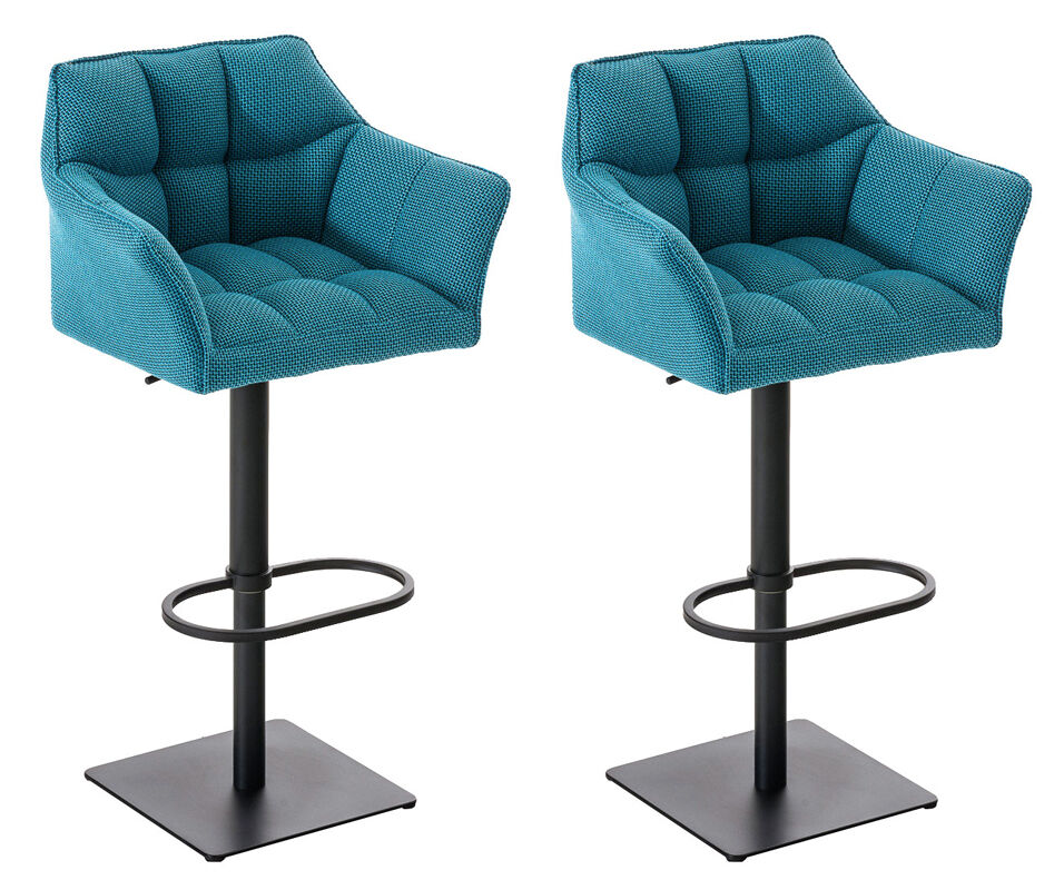 Set de 2 taburetes damaso en tela 64x45x88 cm