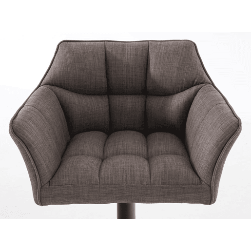 Juego de 2 taburetes de bar Damaso con tapizado de tela Gris 45X64X88 cm