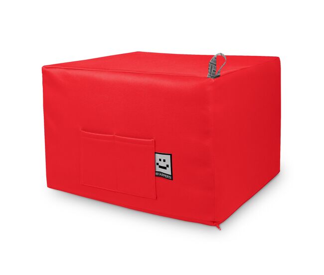 Puff cama confort rojo único happers