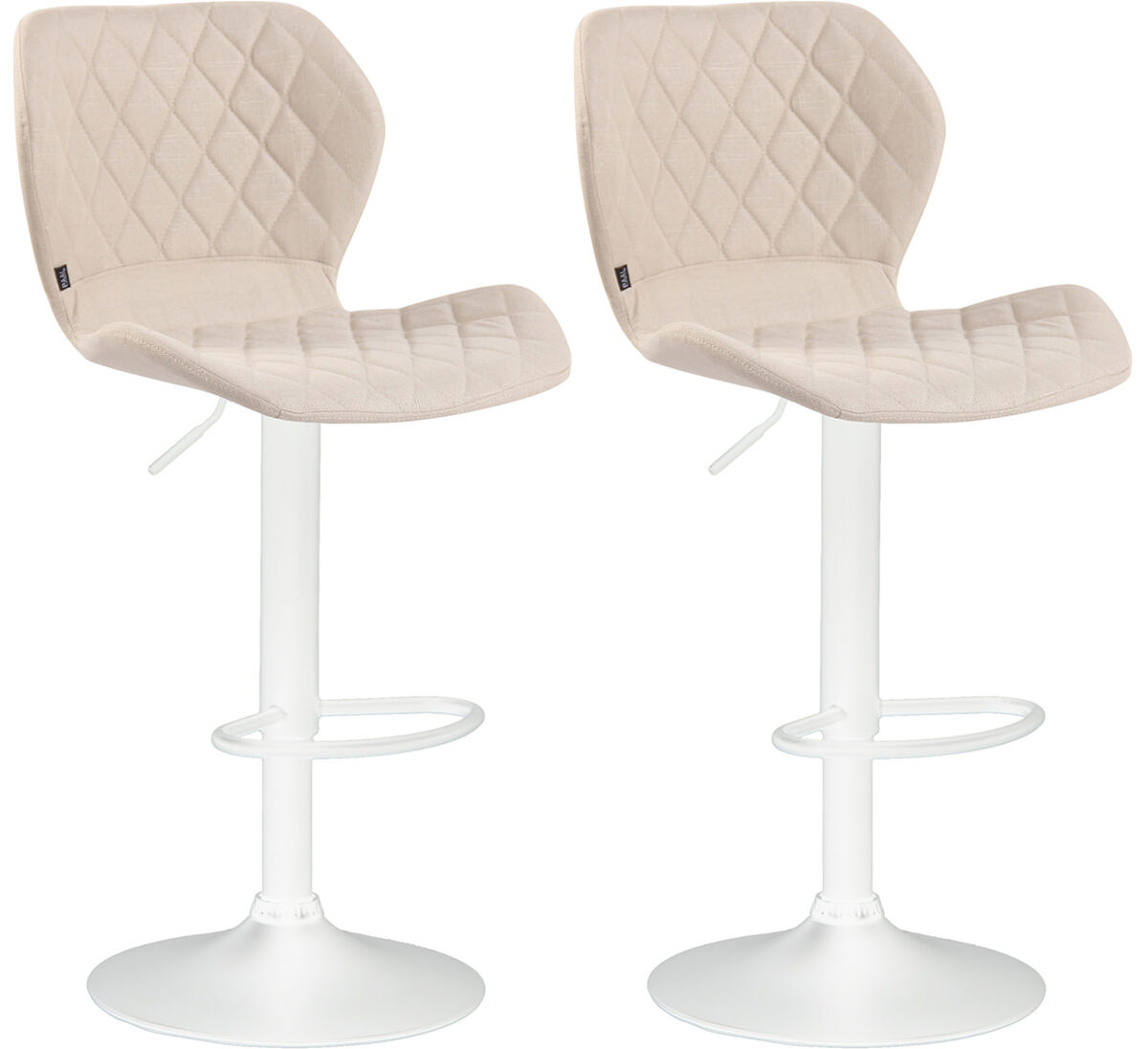 Set de 2 taburetes cork tapizados en tela 47x51x88 cm