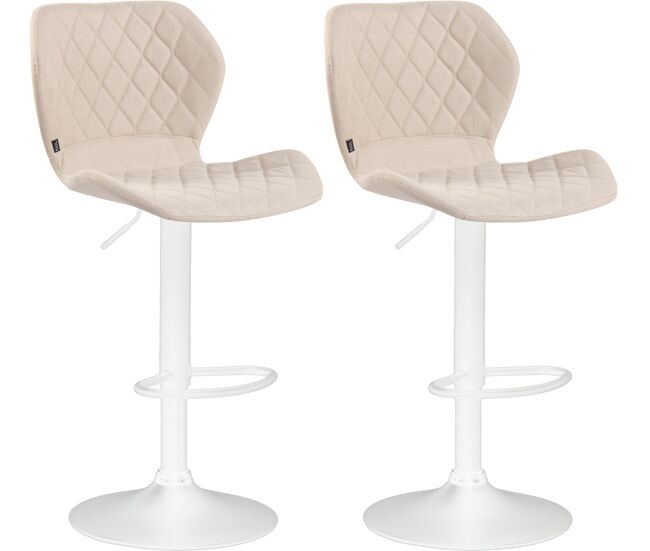 Set de 2 taburetes cork tapizados en tela 47x51x88 cm