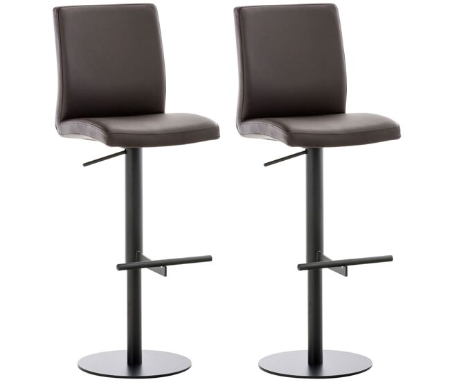 Set de 2 taburetes cadiz en simil cuero 40x49x93 cm