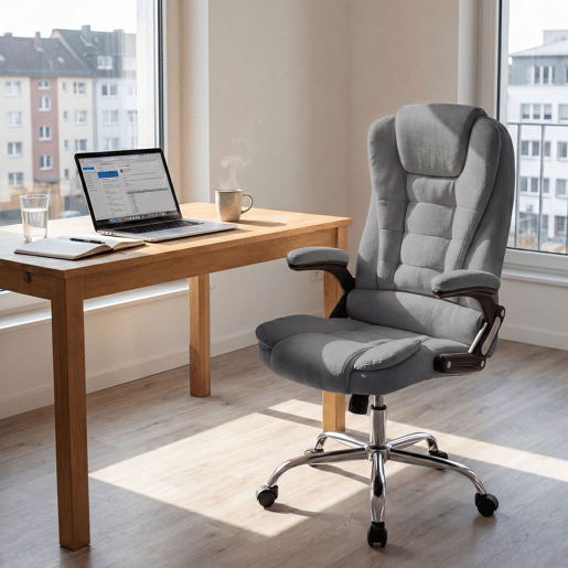 Silla de Oficina Thor de Tela Gris 78X69.5X113 cm