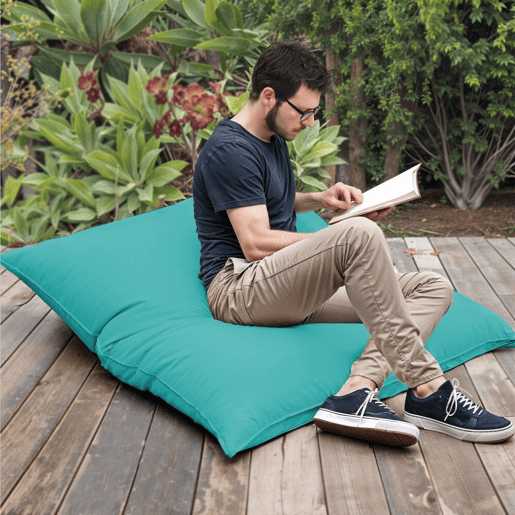 Big Puff Leatherette Outdoor Turquoise Happers Único HAPPERS