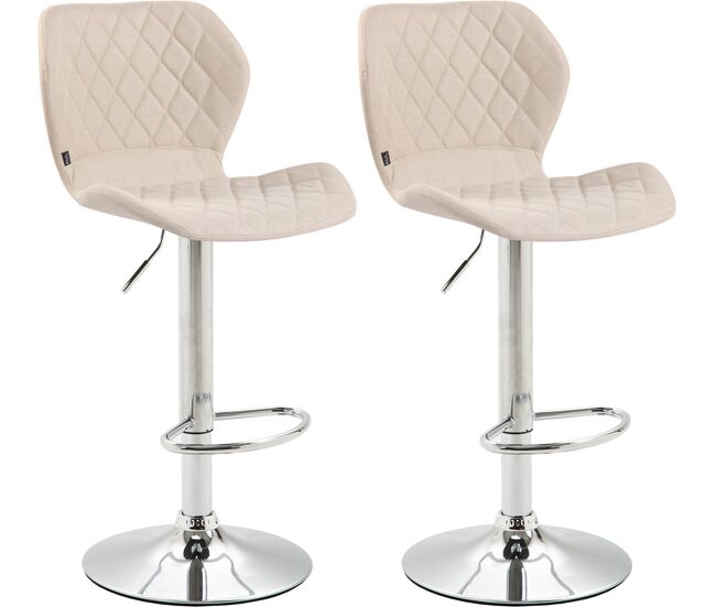 Set de 2 taburetes cork tapizados en tela 47x51x88 cm
