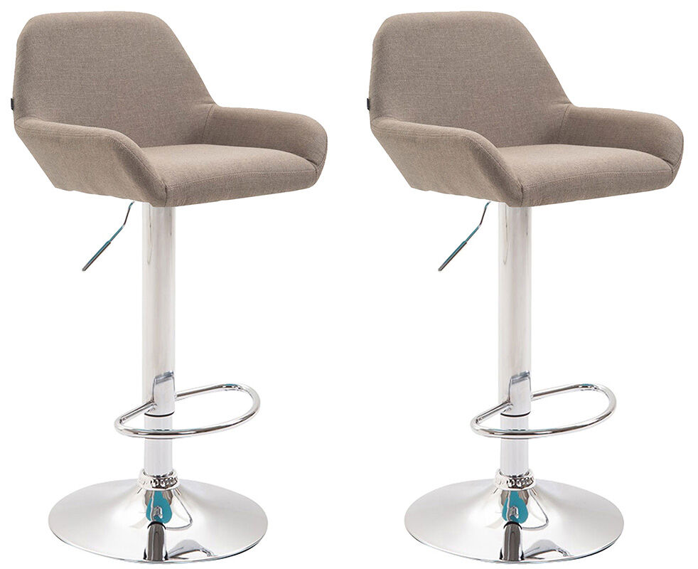 Set de 2 taburetes braga en tela 51x52x89 cm