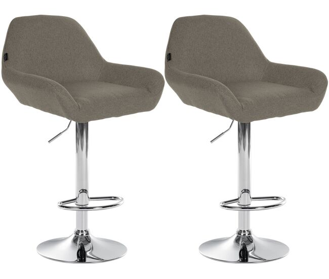 Set de 2 taburetes braga en tela 51x52x89 cm