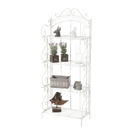Estantería Antje Metal Blanco antiguo 33X61X153 cm
