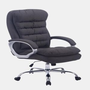 Silla de oficina XXL Vancouver de tela Gris oscuro 77X68X116 cm