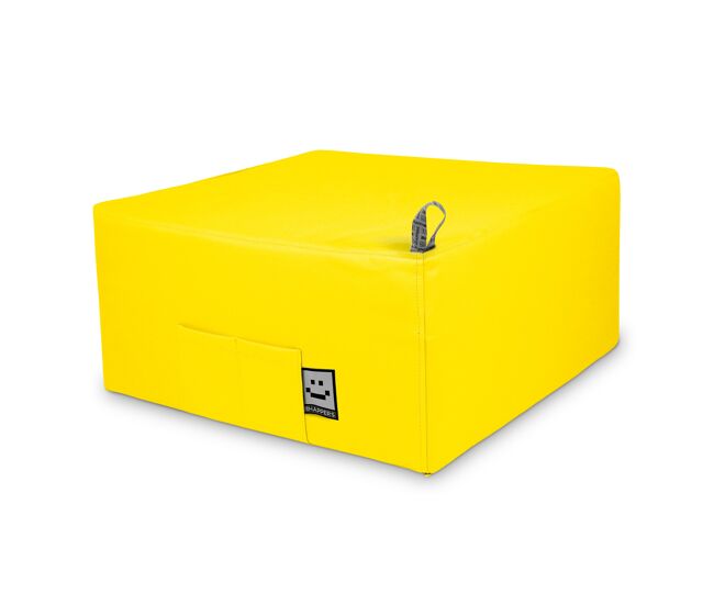 Puff cama individual para una persona polipiel amarillo happers único happers
