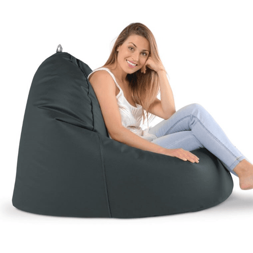 Puff Lounge Leatherette Interior Grey Happers HAPPERS Puff Lounge Leatherette Interior Grey Happers HAPPERS