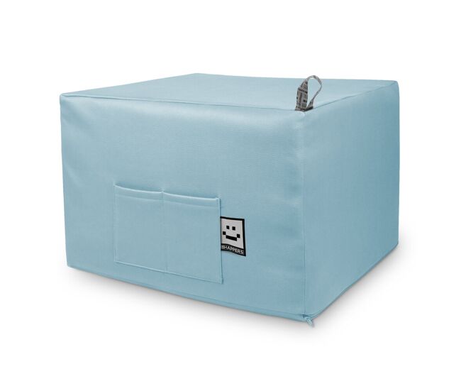 Puff cama confort celeste único happers