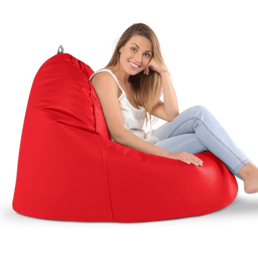 Puff Lounge Leatherette Interior Red Happers HAPPERS Puff Lounge Leatherette Interior Red Happers HAPPERS