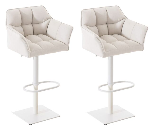 Set de 2 taburetes damaso en tela 64x45x88 cm