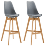 Set De 2 Taburetes Cannes ~ Asiento En Polipropileno Plástico Gris 56X48X112 cm