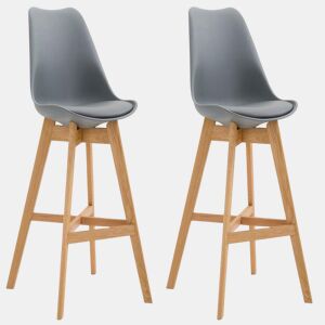 Set De 2 Taburetes Cannes ~ Asiento En Polipropileno Plástico Gris 56X48X112 cm