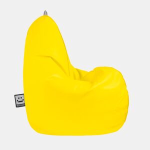 Puff Pear Relax Leatherette Amortecedores amarelos internos XL HAPPERS