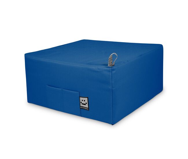 Puff cama individual para una persona polipiel azul happers único happers