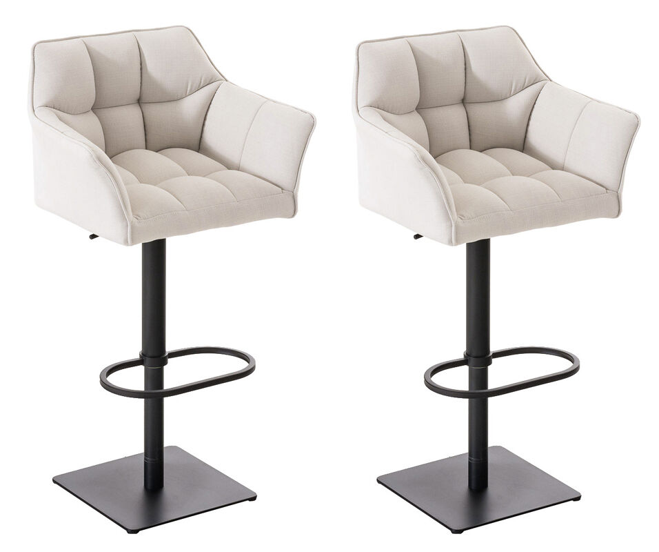 Set de 2 taburetes damaso en tela 64x45x88 cm