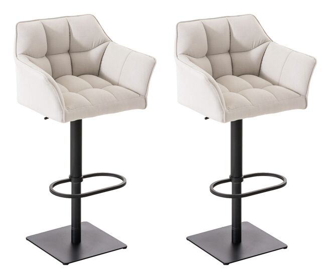 Set de 2 taburetes damaso en tela 64x45x88 cm