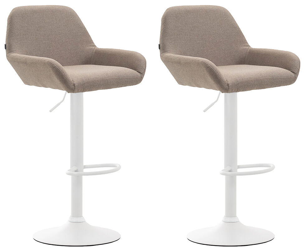 Set de 2 taburetes braga en tela 51x52x89 cm