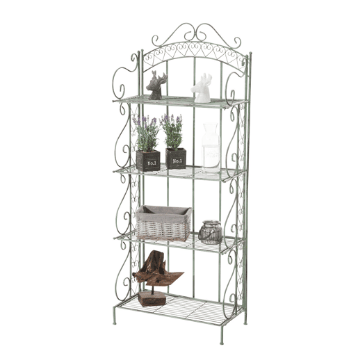 Estantería Antje Metal Verde antiguo 33X61X153 cm