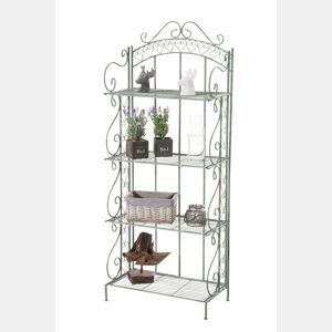Estantería Antje Metal Verde antiguo 33X61X153 cm