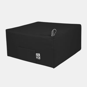 Puff Cama de Solteiro para uma pessoa Leatherette Interior Black Happers Único HAPPERS
