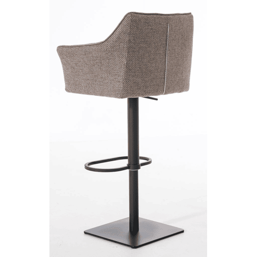 Juego de 2 taburetes de bar Damaso con tapizado de tela Marrón tierra 45X64X88 cm