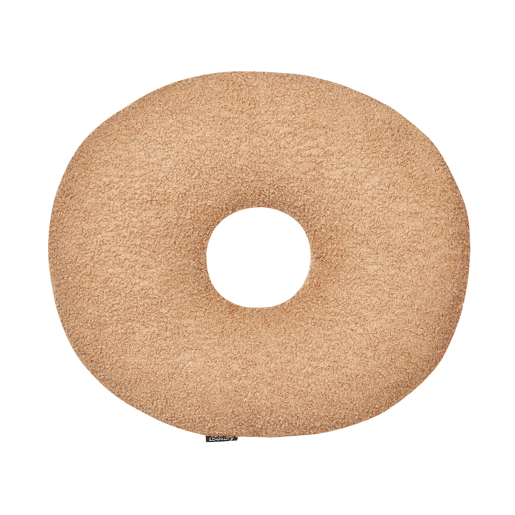Conjunto de 2 almofadas decorativas HESPERIS Bouclé Castanho claro Sólido