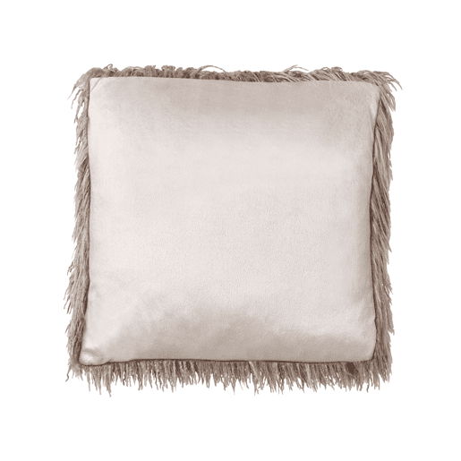 Conjunto de 2 almofadas decorativas COROKIA Imitação de pele 45 x 45 cm Creme Sólido