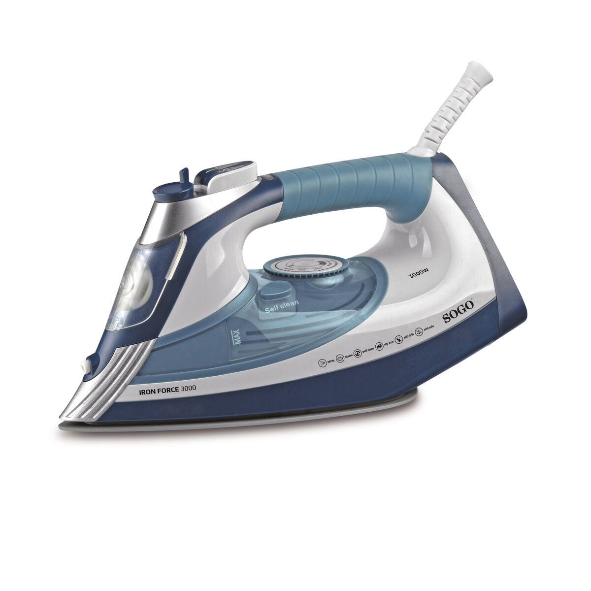 PLANCHA DE VAPOR CON SUELO CERAMICA 3000W -240GM/M