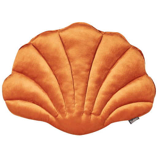 Conjunto de 2 almofadas decorativas CONSOLIDA Veludo 47 x 35 cm Laranja Sólido