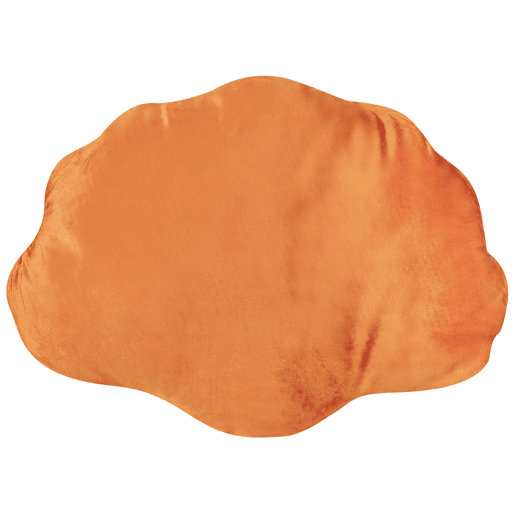 Conjunto de 2 almofadas decorativas CONSOLIDA Veludo 47 x 35 cm Laranja Sólido