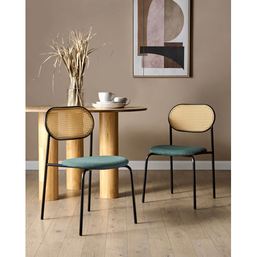 Conjunto de 2 cadeiras de jantar ADAVER Metal Preto