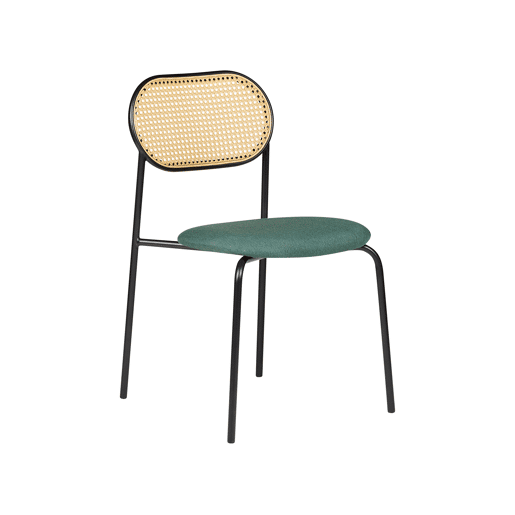 Conjunto de 2 cadeiras de jantar ADAVER Metal Preto