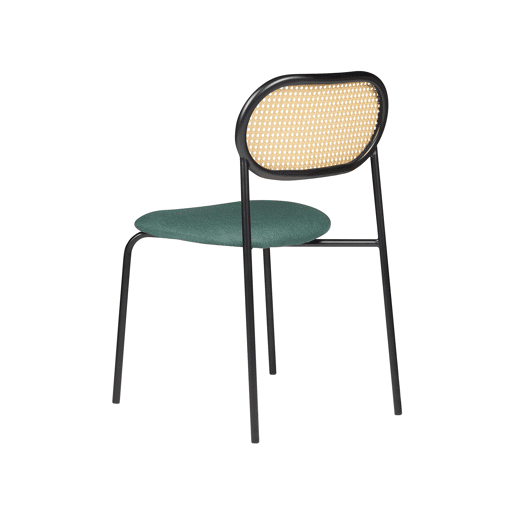 Conjunto de 2 cadeiras de jantar ADAVER Metal Preto
