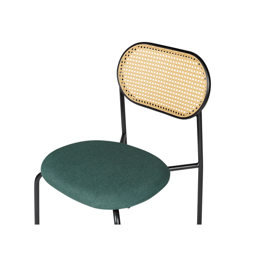 Conjunto de 2 cadeiras de jantar ADAVER Metal Preto