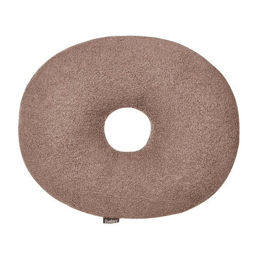Conjunto de 2 almofadas decorativas HESPERIS Bouclé Castanho Sólido