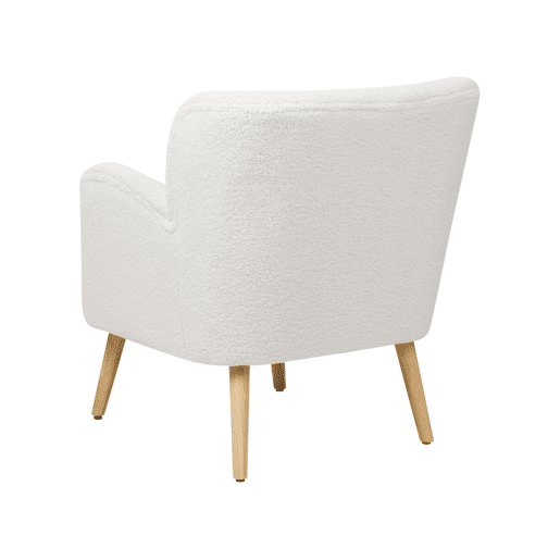 Poltrona TUMBA Bouclé Branco Poltrona TUMBA Bouclé Branco