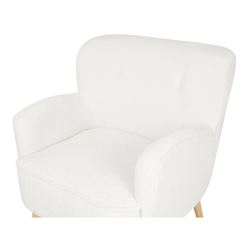 Poltrona TUMBA Bouclé Branco Poltrona TUMBA Bouclé Branco
