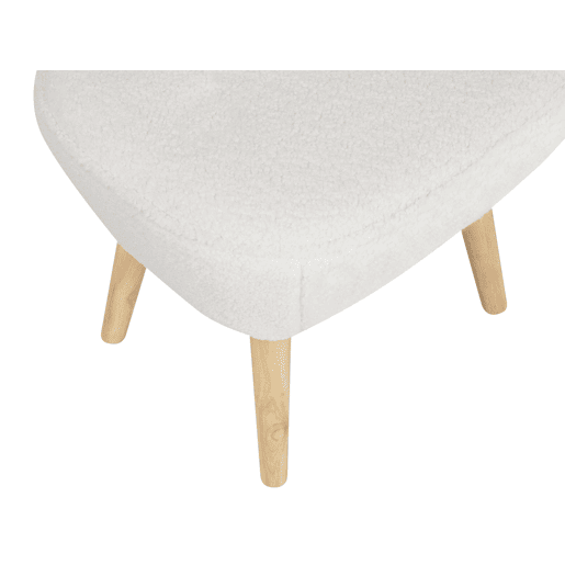 Poltrona TUMBA Bouclé Branco Poltrona TUMBA Bouclé Branco