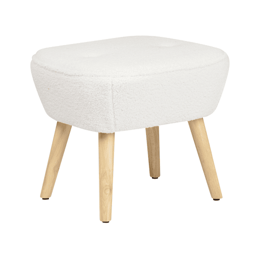 Poltrona TUMBA Bouclé Branco Poltrona TUMBA Bouclé Branco