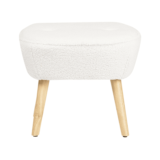 Poltrona TUMBA Bouclé Branco Poltrona TUMBA Bouclé Branco