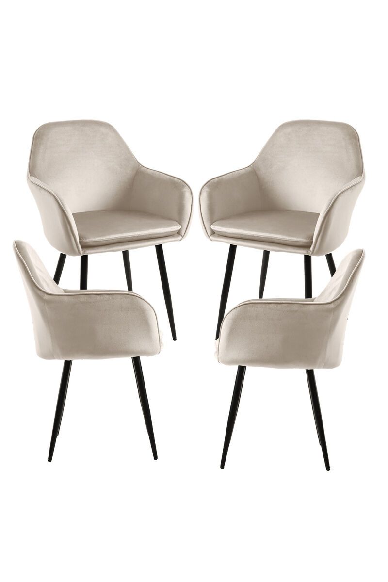 Pack 4 Sillas Chic Black