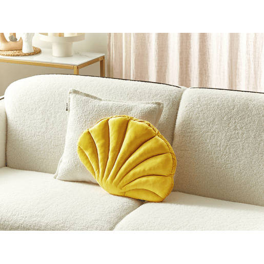 Almofada decorativa CONSOLIDA Veludo 47 x 35 cm Amarelo Sólido