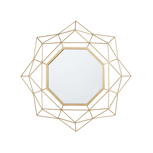 Espelho HILLION 60 cm 60 cm Metal Dourado